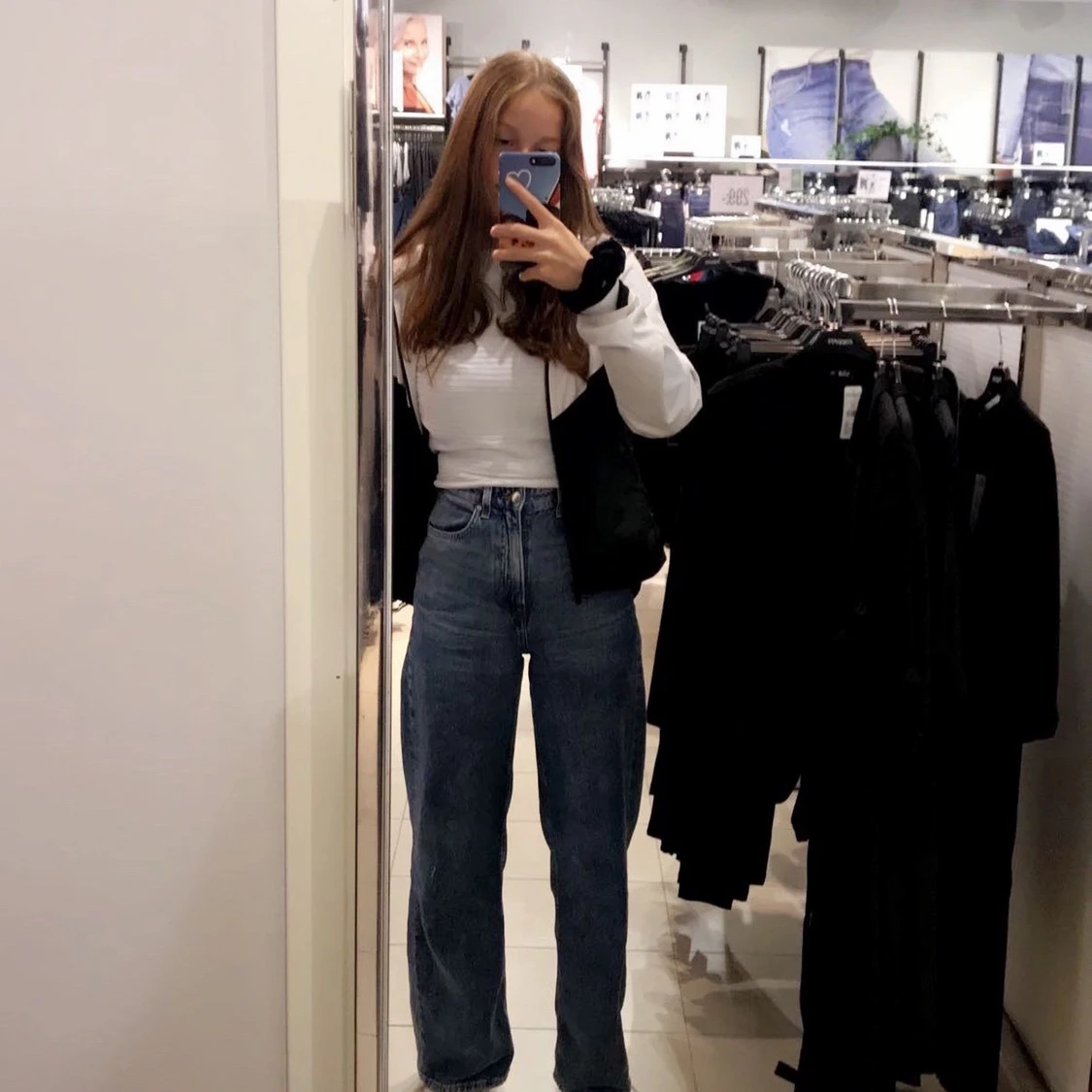 Wide jeans blå
