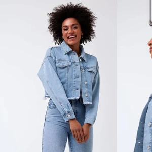 Jättefin jeansjacka från Gina tricot💞💞 - Jättefin jeansjacka från Gina tricot❤️ slutsåld på hemsidan💕 säljer pga för lite användning💕 aldrig använd, i nyskick❤️ 500kr nypris, jag säljer för 200💕