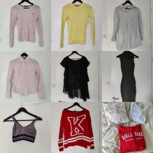 Massor av kläder  - Säljer massor av kläder i storlek small, pris från 40 kr. Kan fixa paketpris
