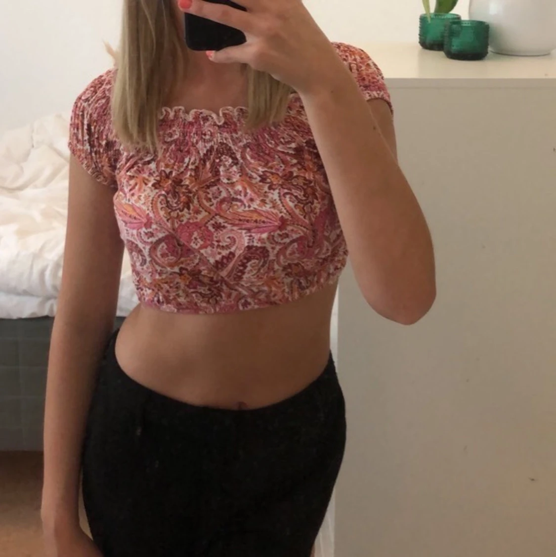 Bohemmönstrad topp i storlek xs