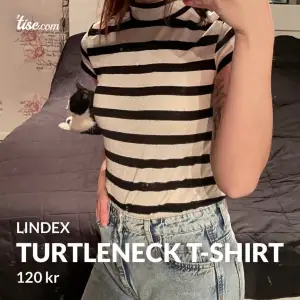 Söt T-Shirt med hög krage. Har varit en av mina favoriter ett bra tag men som numera inte används. Fortfarande i bra skick!  Priset är inklusive frakt!📦