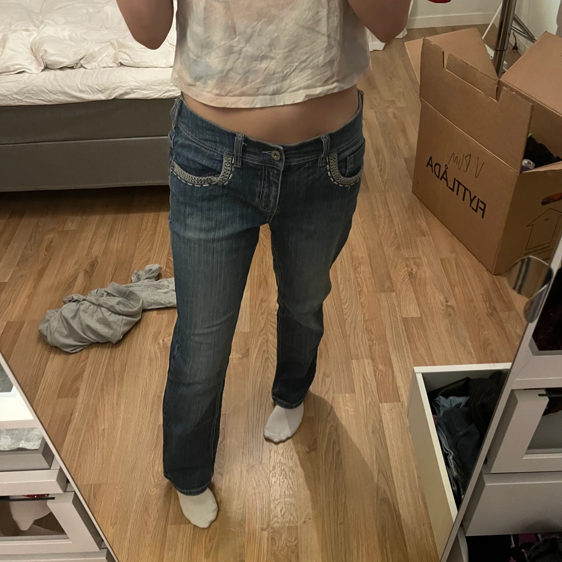 Lågmidjade jeans - 90