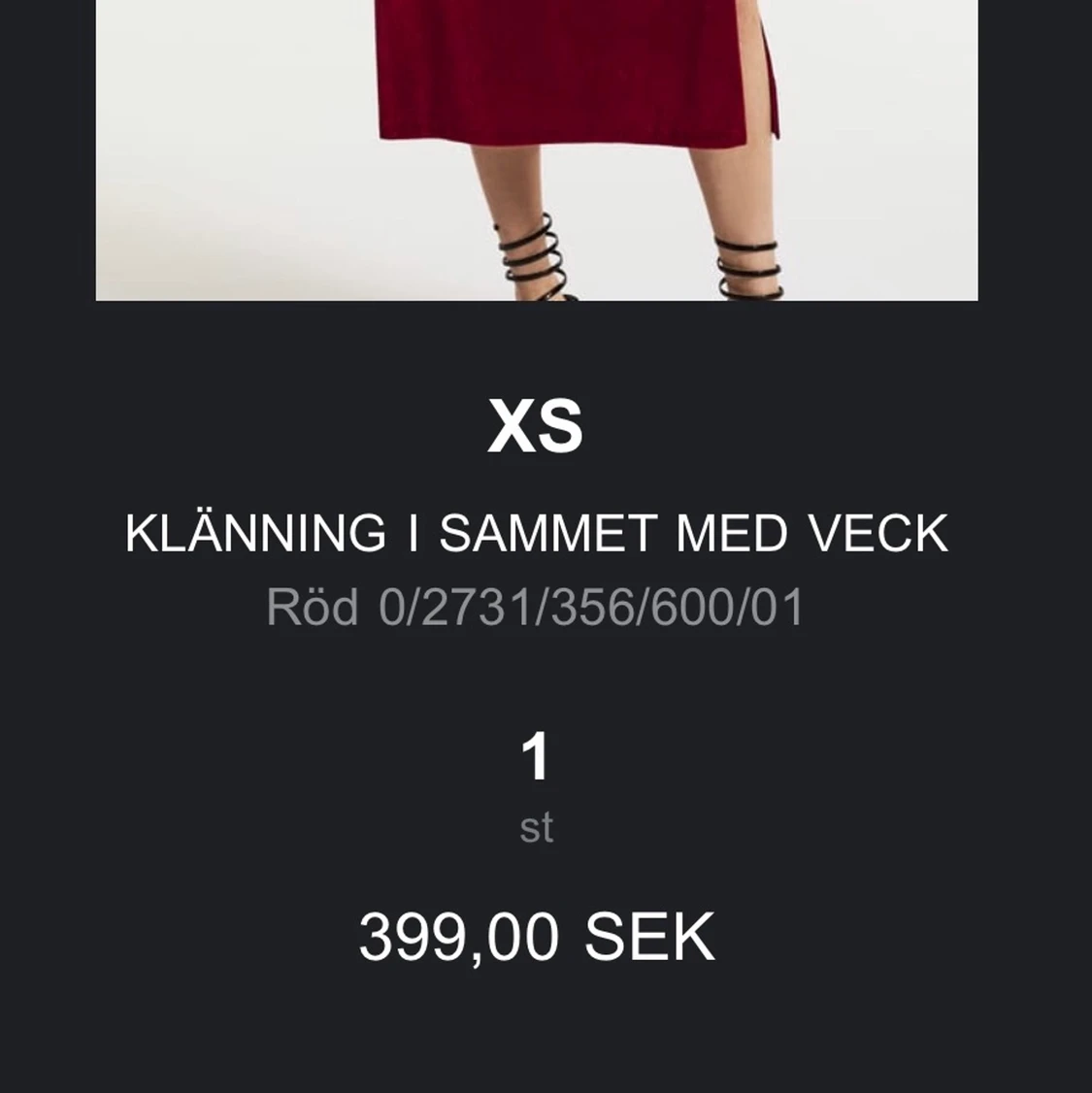 Röd långklänning från Zara - 90