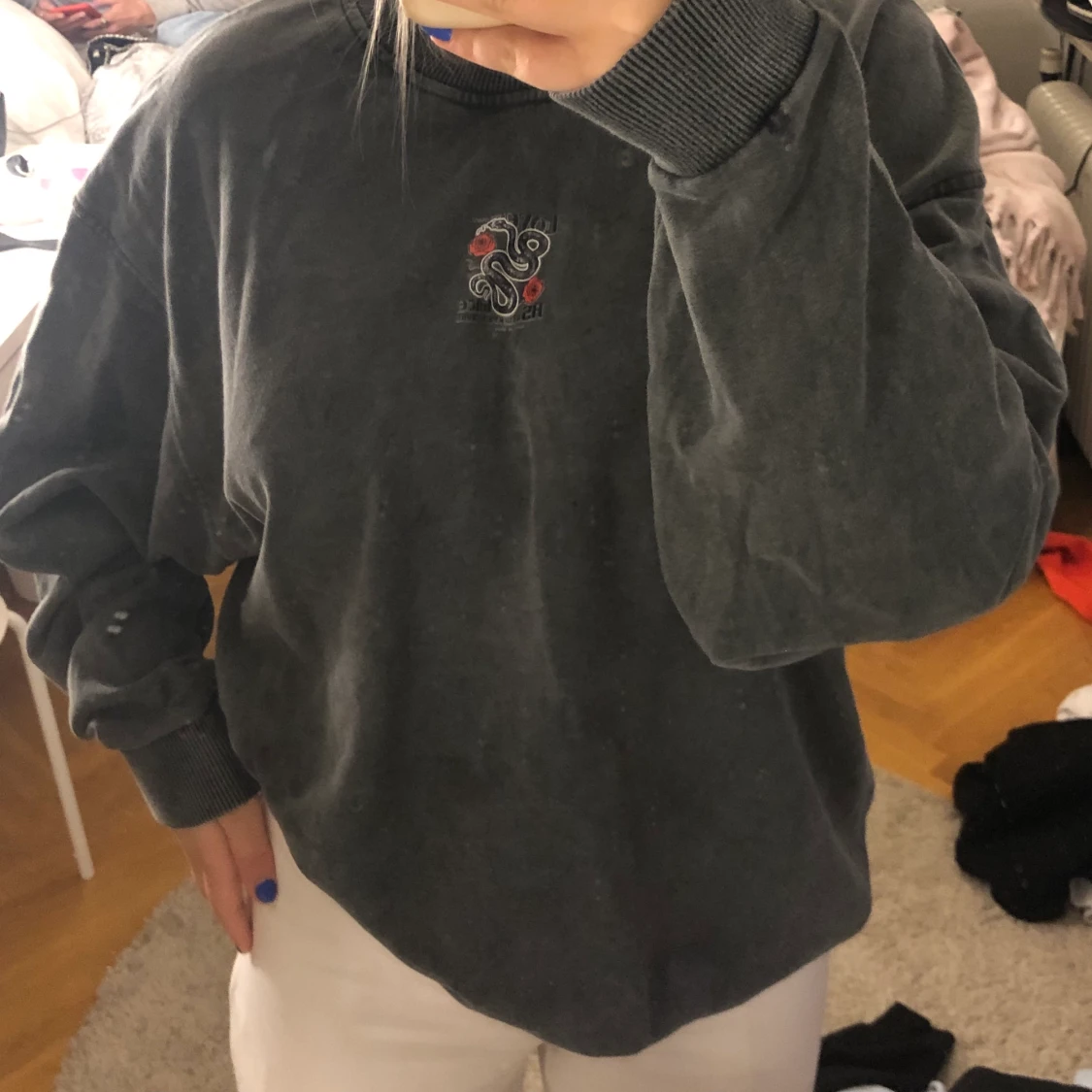 Stentvättad Sweatshirt M - 91