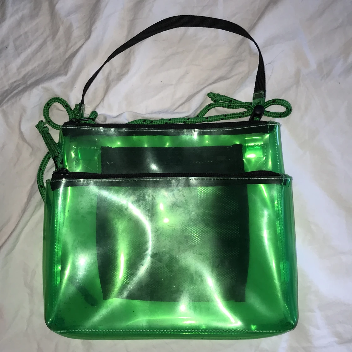 green see through bag