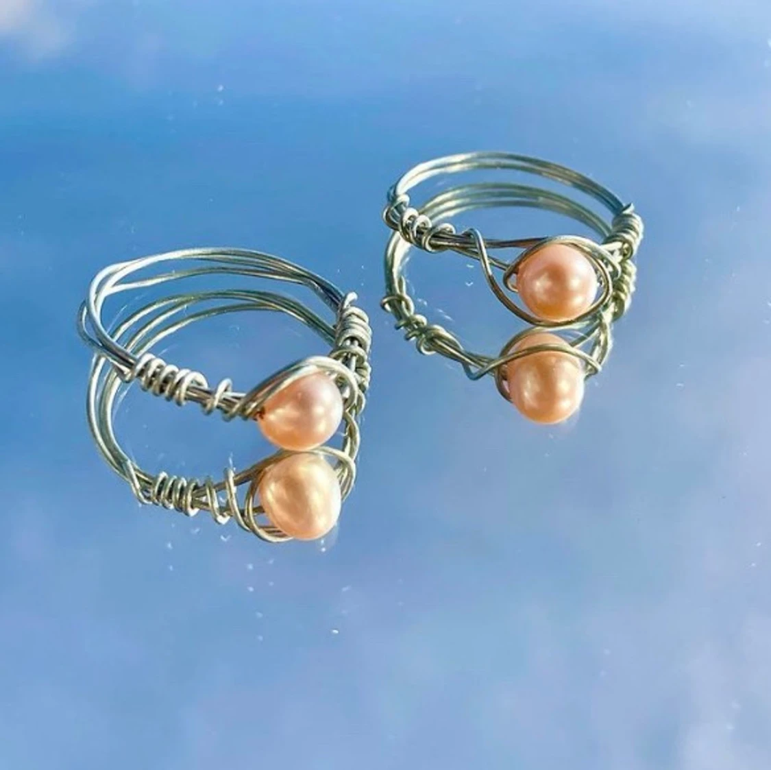 Silver ring med pärla⚡️