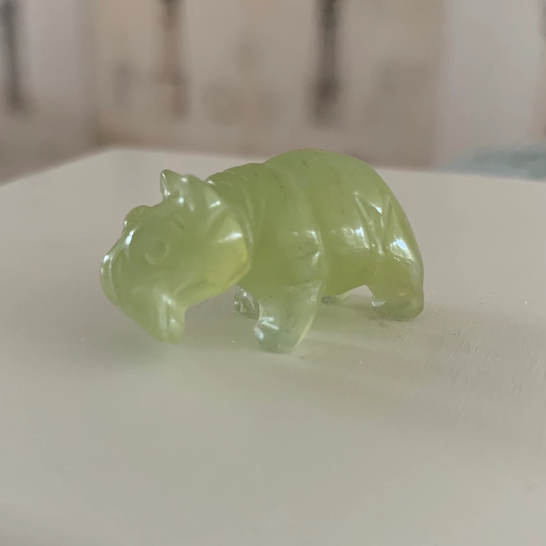 Grön Kalcit flodhäst💚✨ - 90