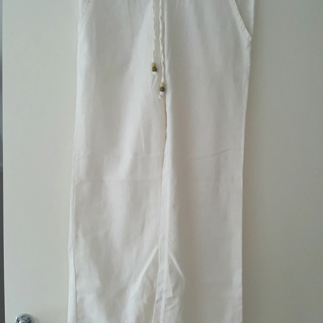 Vita byxor i linne  XS