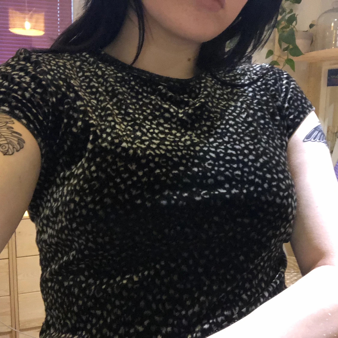 Sammet topp med leopardmönster - 90