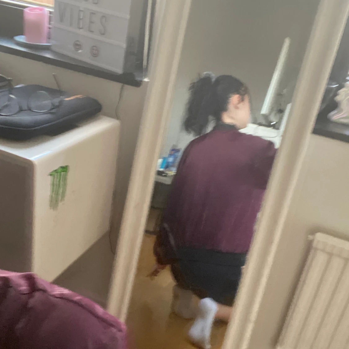 Vinröd tunn kofta  - 90