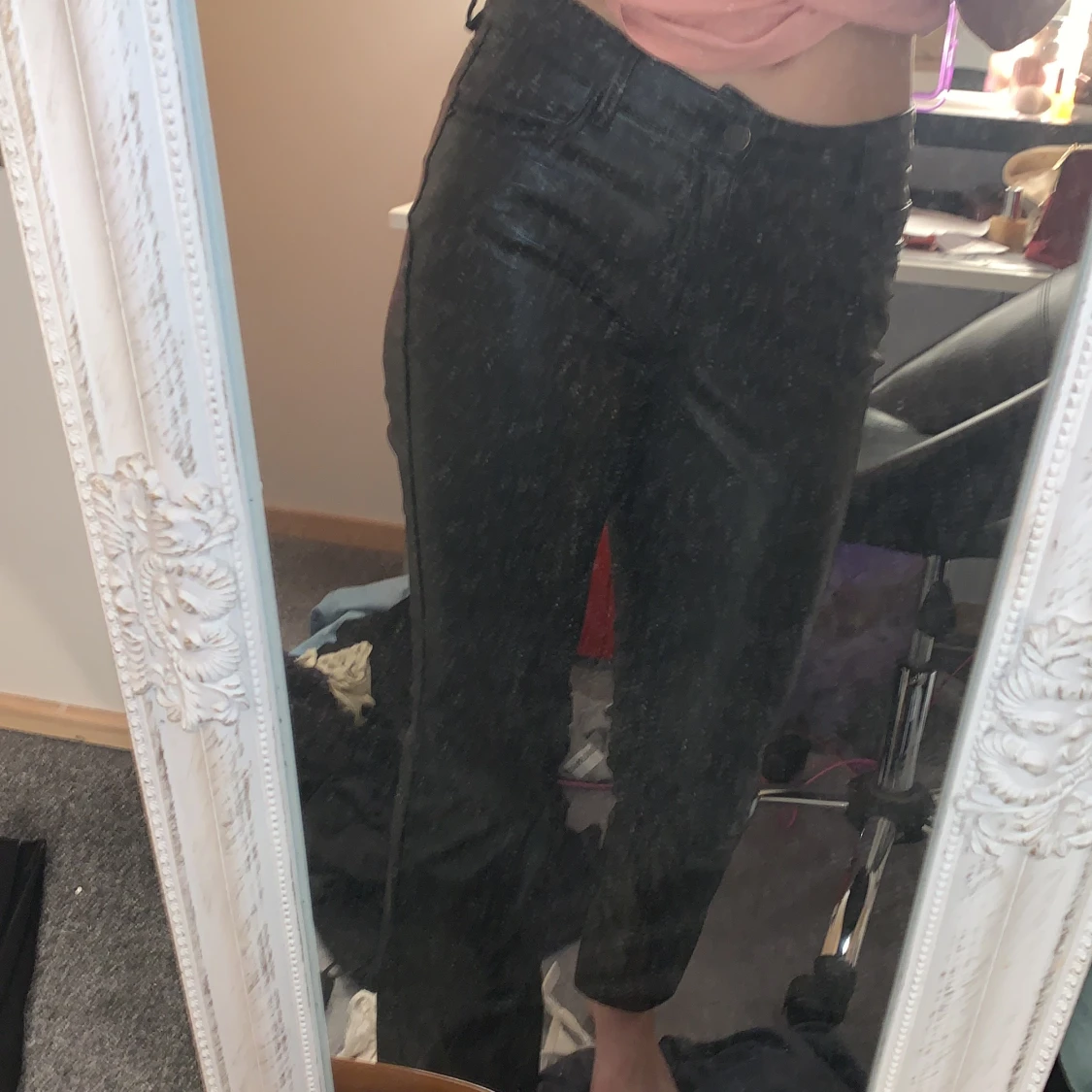 Svarta skinn brallor i strl xs😍