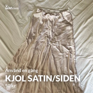 Kjol i siden/satin - Kjol från H&M i storlek small, använd endast en gång, ska strykas innan användning dock😅 nypris 249kr - mitt pris 50kr🤩🥰