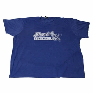 Bălţi - Vintage T-shirt - En riktigt Nice marinblå/mörkblå tröja med ett vitt vintage tryck som är från ett softballlag i USA. Den är även thriftad i usa p.g.a dess baggy fit och coola tryck.