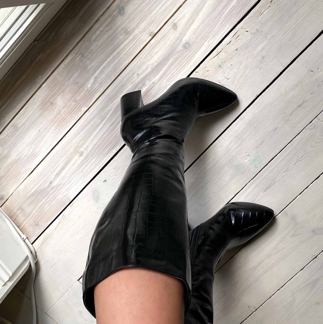 Höga boots med klack - 91