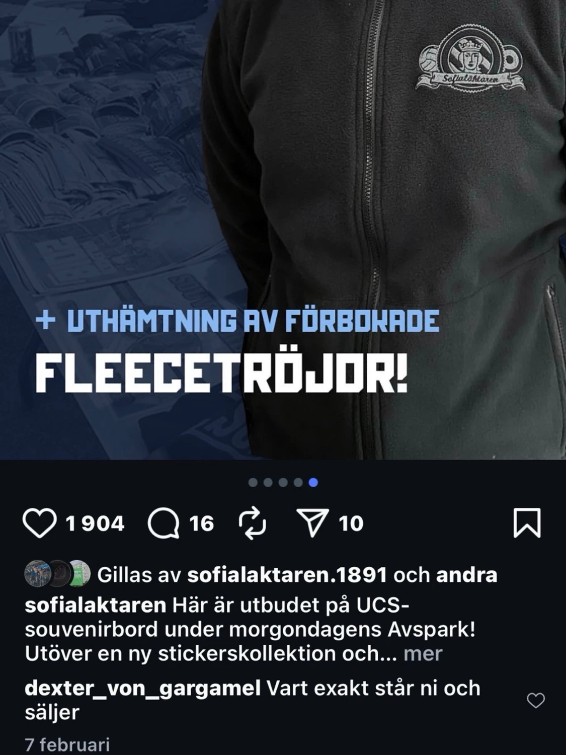Säljer Sofialäktaren fleece