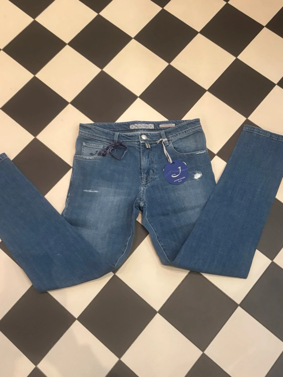 Blå slim fit jeans från Jacob Cohen - 1
