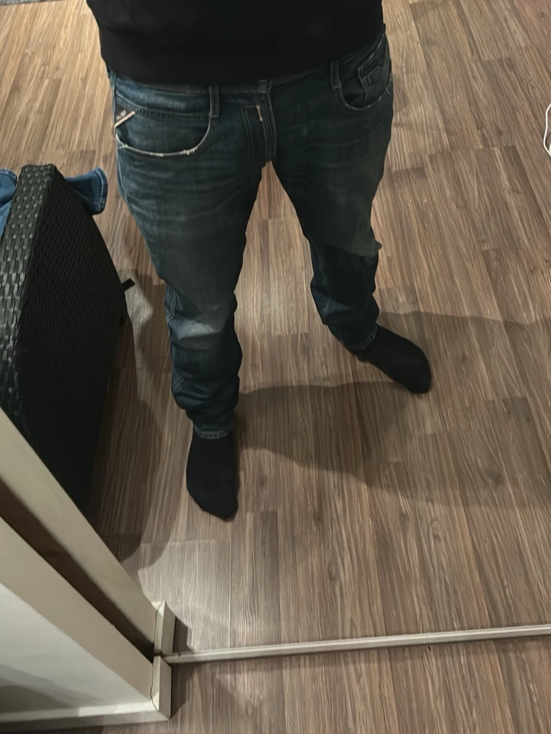 Blåa Replay Anbass jeans herr