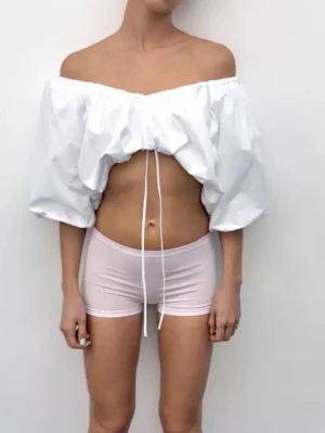Vit offshoulder croppad topp zara - SÖKER denna toppen i storlek S