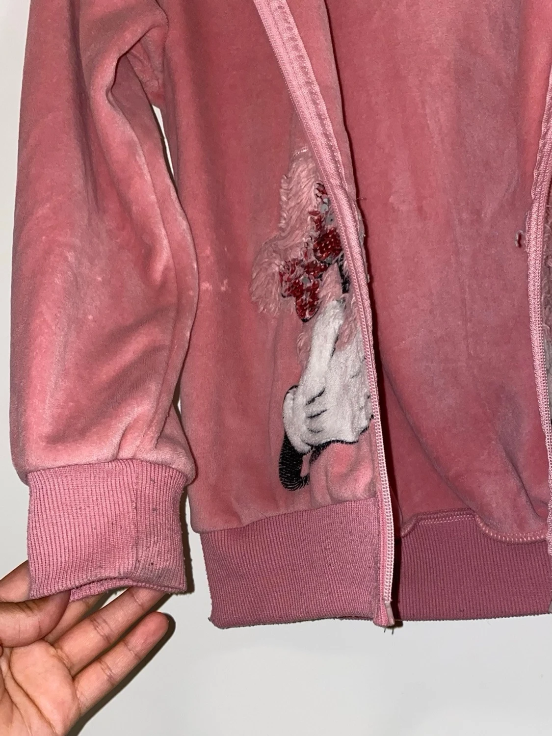 Rosa hoodie med LOVE- och KISS-tryck - 3