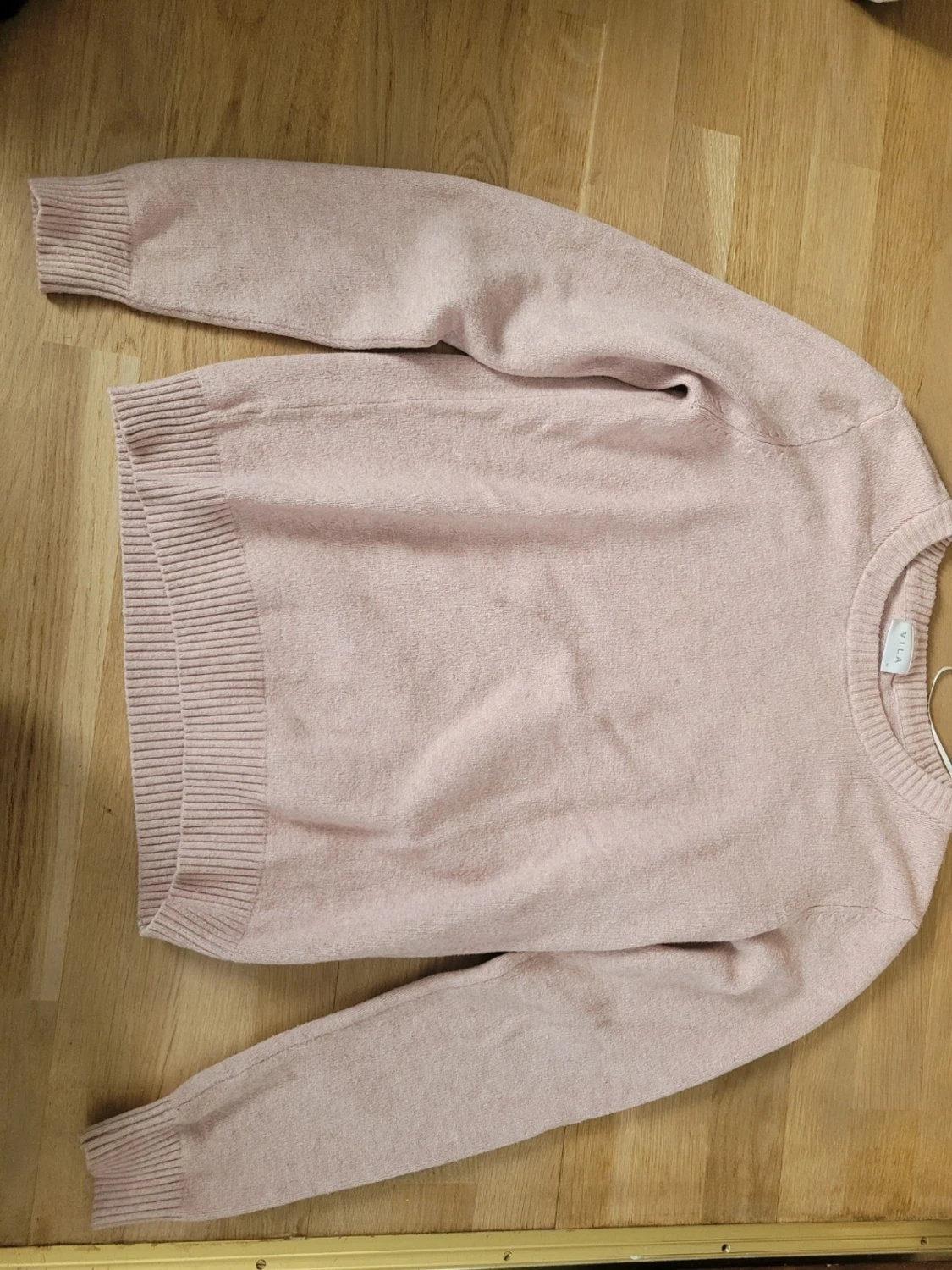 Ljusrosa stickad tröja från VILA - 2