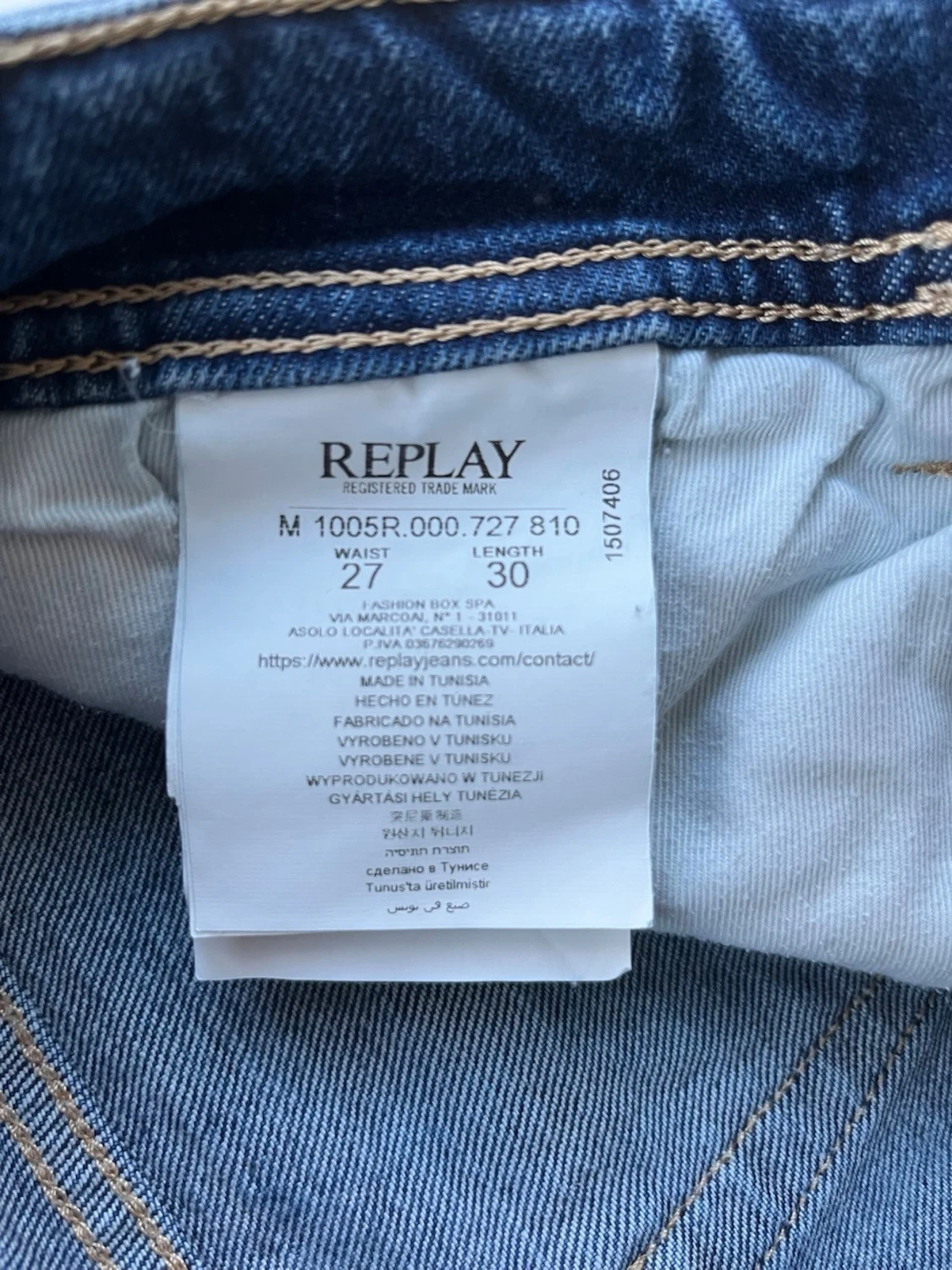 Blå raka jeans från Replay - 2