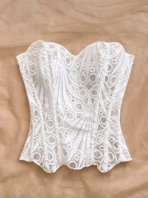 Vit korsettopp  - Köpt utomlands, aldrig använd 🩵