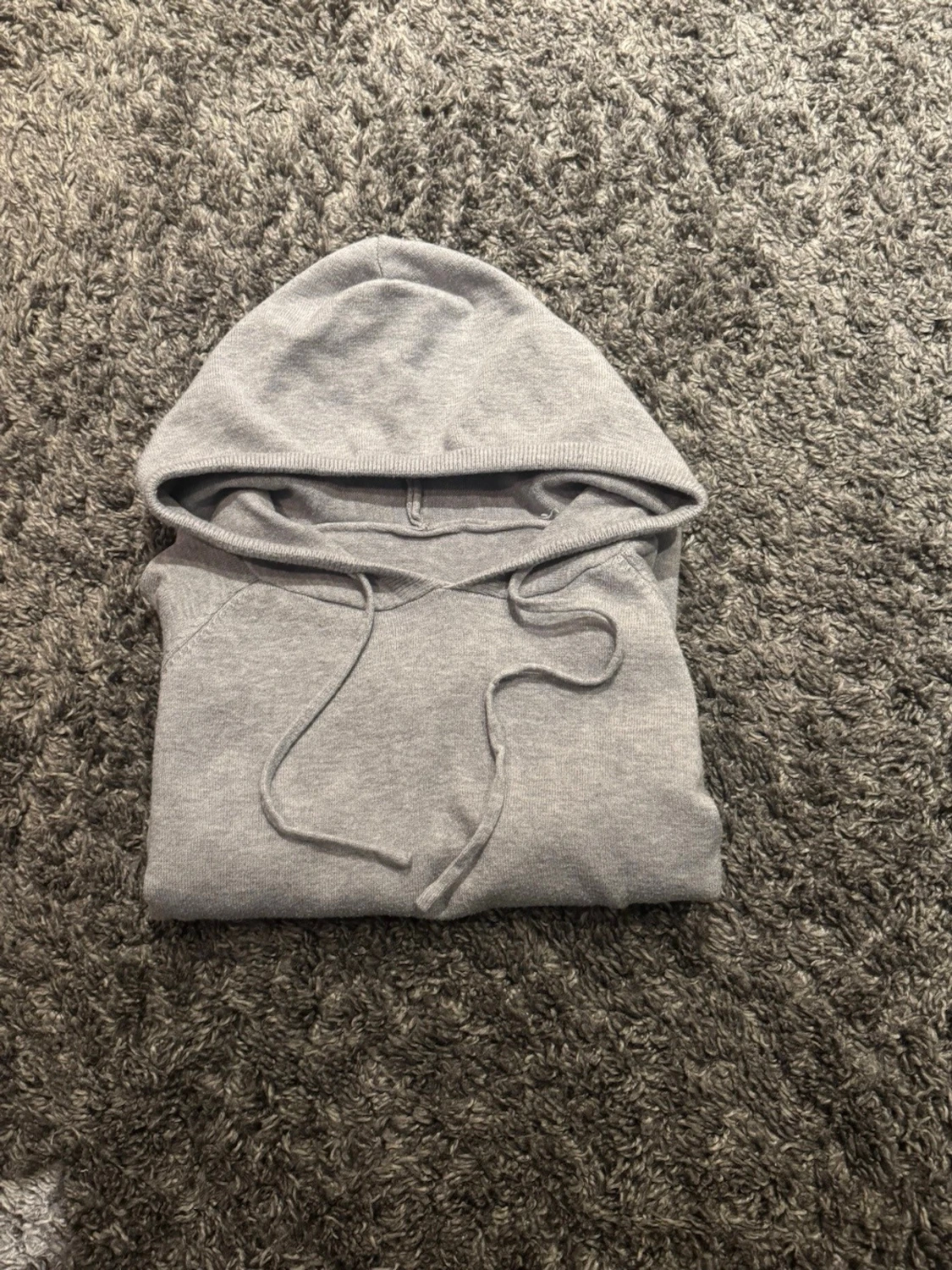 Ljusgrå kashmir hoodie - 1