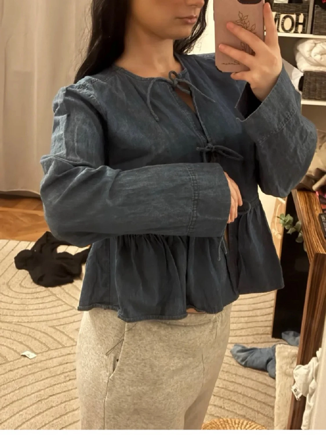 Blå jeansblus från Soaked - 4
