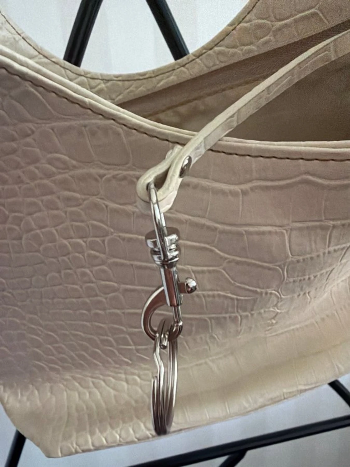 Beige croco handväska från Betty Barclay  - 5