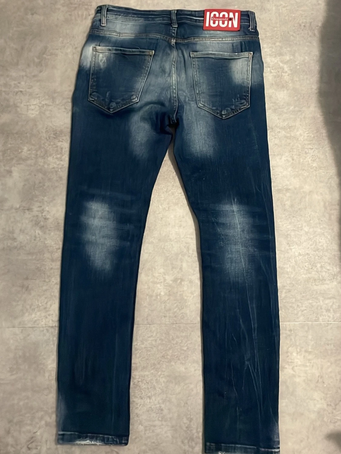Dsquared2 blå skinny jeans med färgstänk - 2