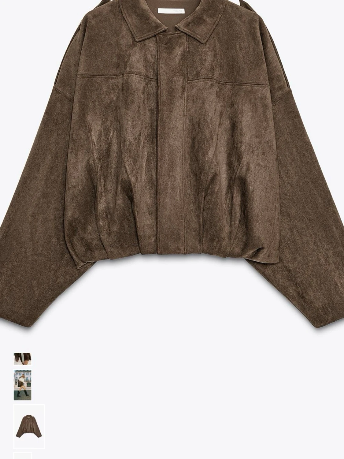 Brun oversized mockajacka