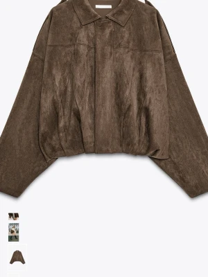 Brun oversized mockajacka - Säljer en brun oversized imitations mockajacka med breda ärmar och klassisk krage. Den är från Zara och är helt oanvänd, prislappen är fortfarande på.