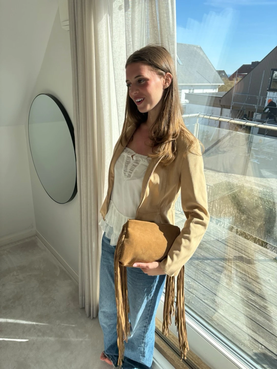 Beige vårjacka  - 3