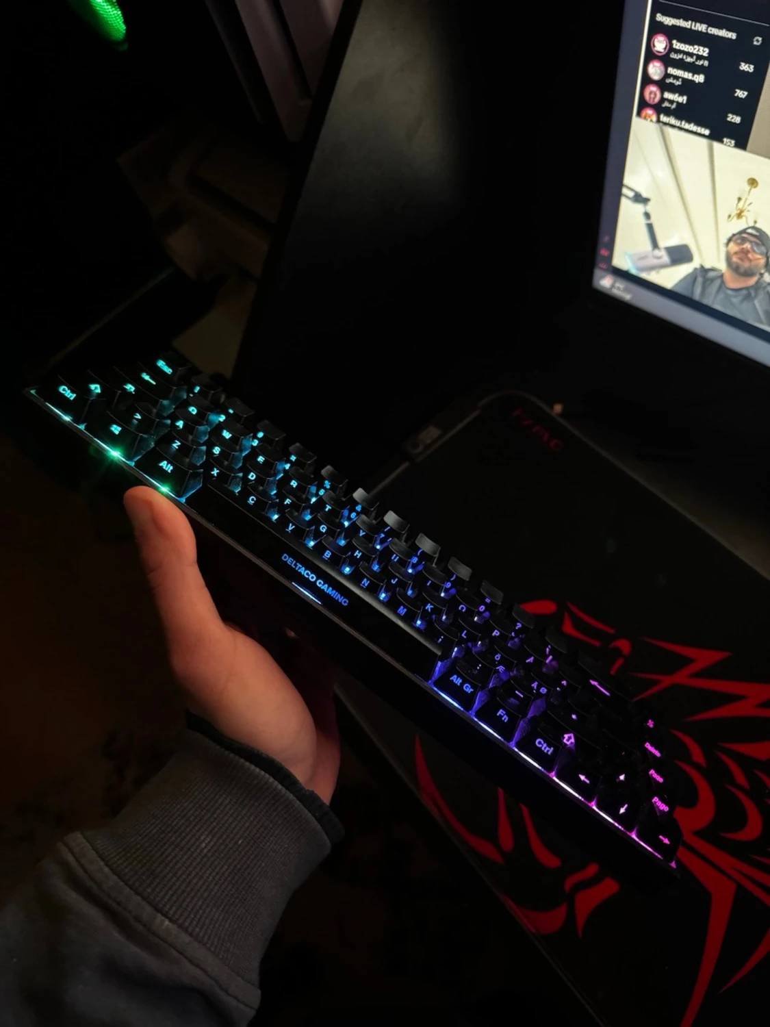 Deltaco trådlöst gamingtangentbord RGB - 5