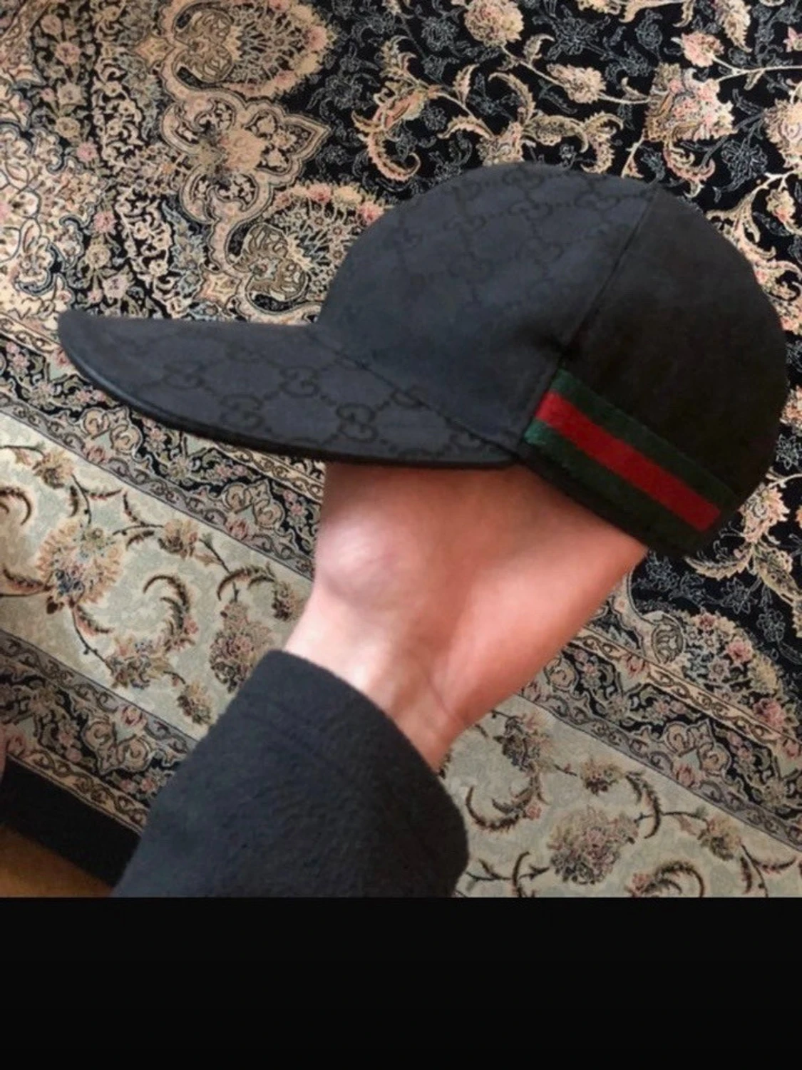 Svart keps från Gucci med monogram - 3