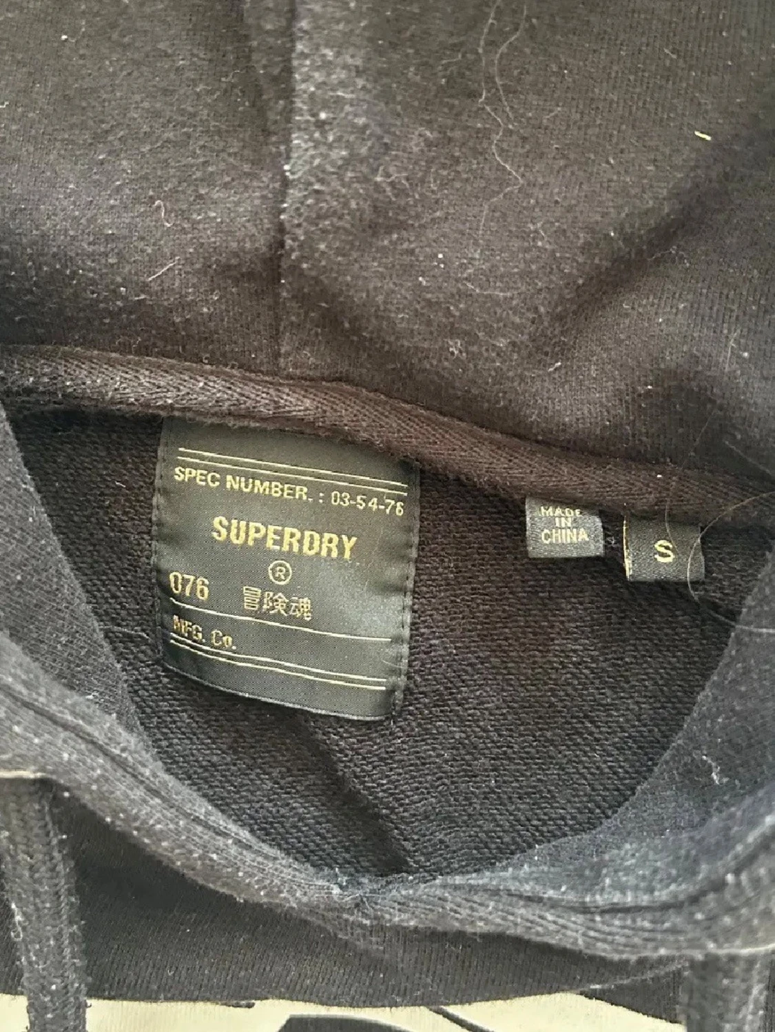 Svart Superdry hoodie med tryck - 2