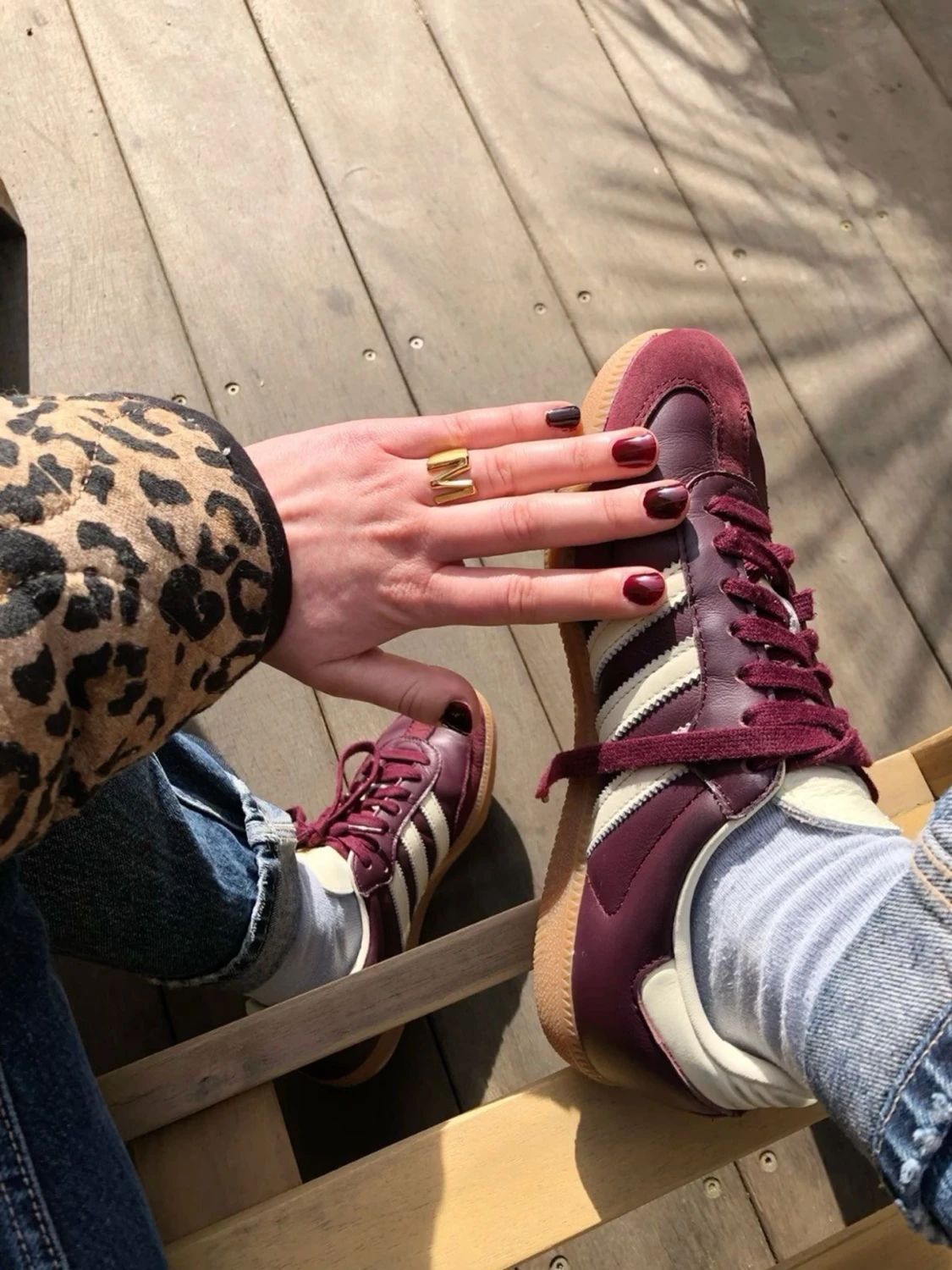 Adidas Samba vinröda sneakers - 2