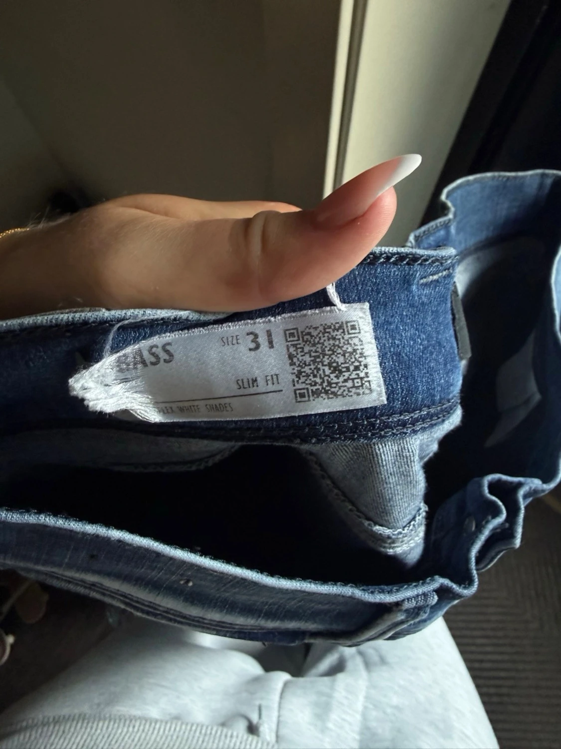 Blå jeans från Replay med tvättad look - 3