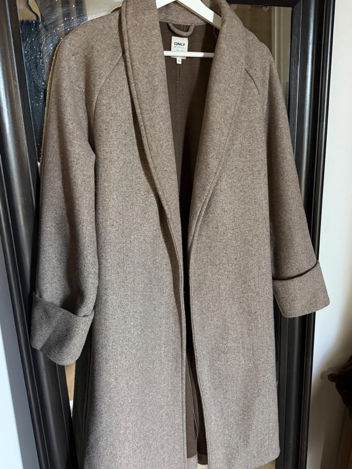 Beige ullkappa från ONLY - 1