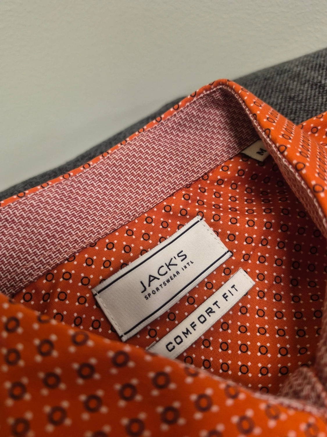 Orange mönstrad skjorta från Jack's comfort fit M - 2