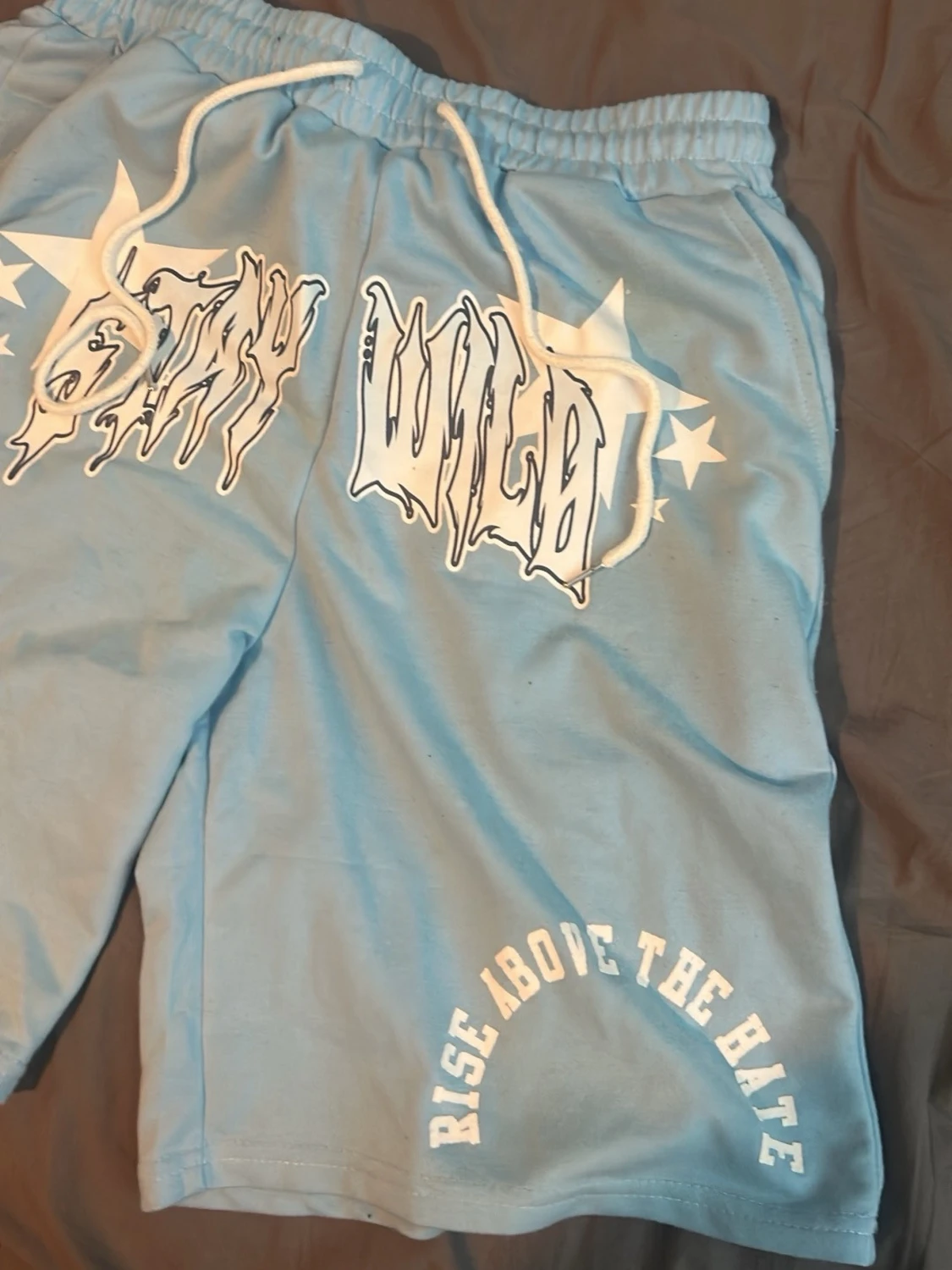 Blå shorts från Ghtst med tryck och Ralph lauren t sort - 1