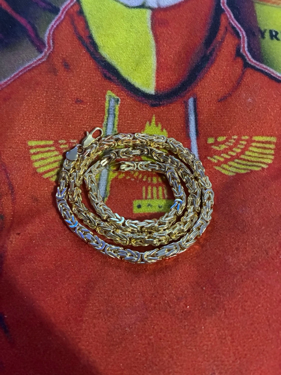Guldfärgat kedjehalsband 6 mm 60cm