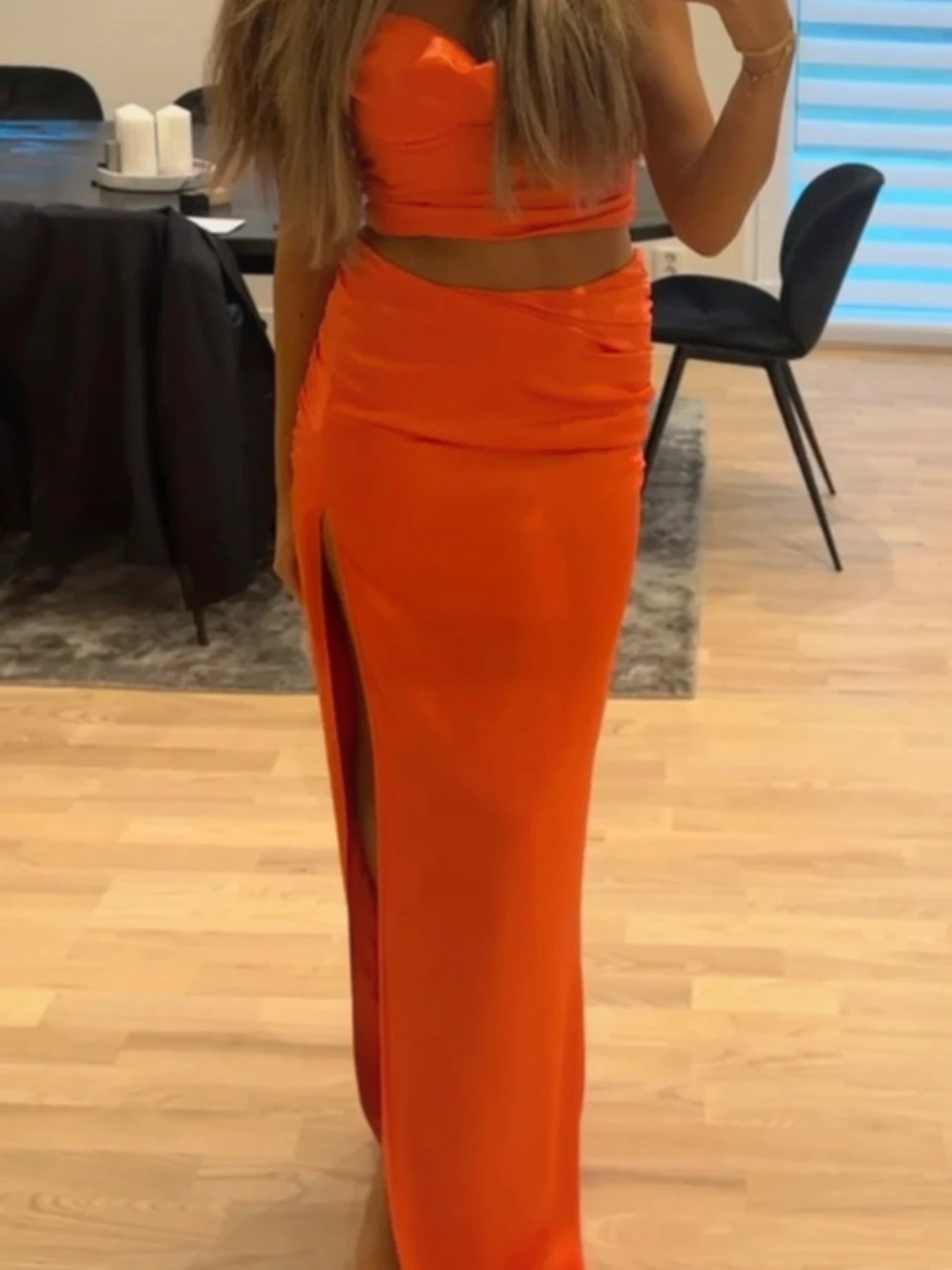 Orange set med slits - 4