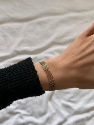 Guldigt mesharmband i metall - Stilrent armband i guldig metall med meshdesign som ger en modern och elegant känsla. Justerbar storlek!🧡