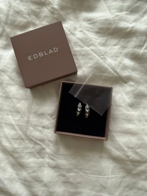 Silvriga örhängen från Edblad - Säljer ett par stilrena silvriga örhängen från Edblad. Nypris 399kr.