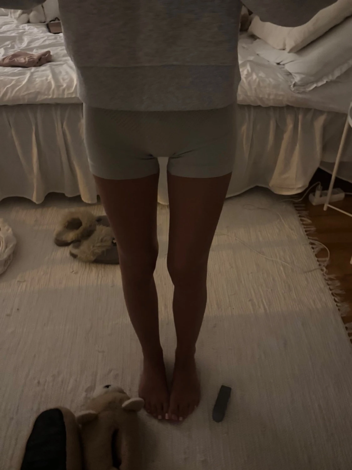 gråa tränings shorts - 1