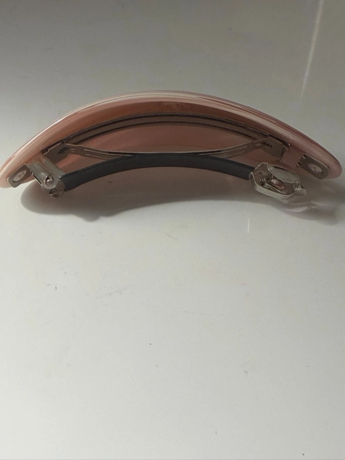 Ljusrosa hårklämma i plast - 3