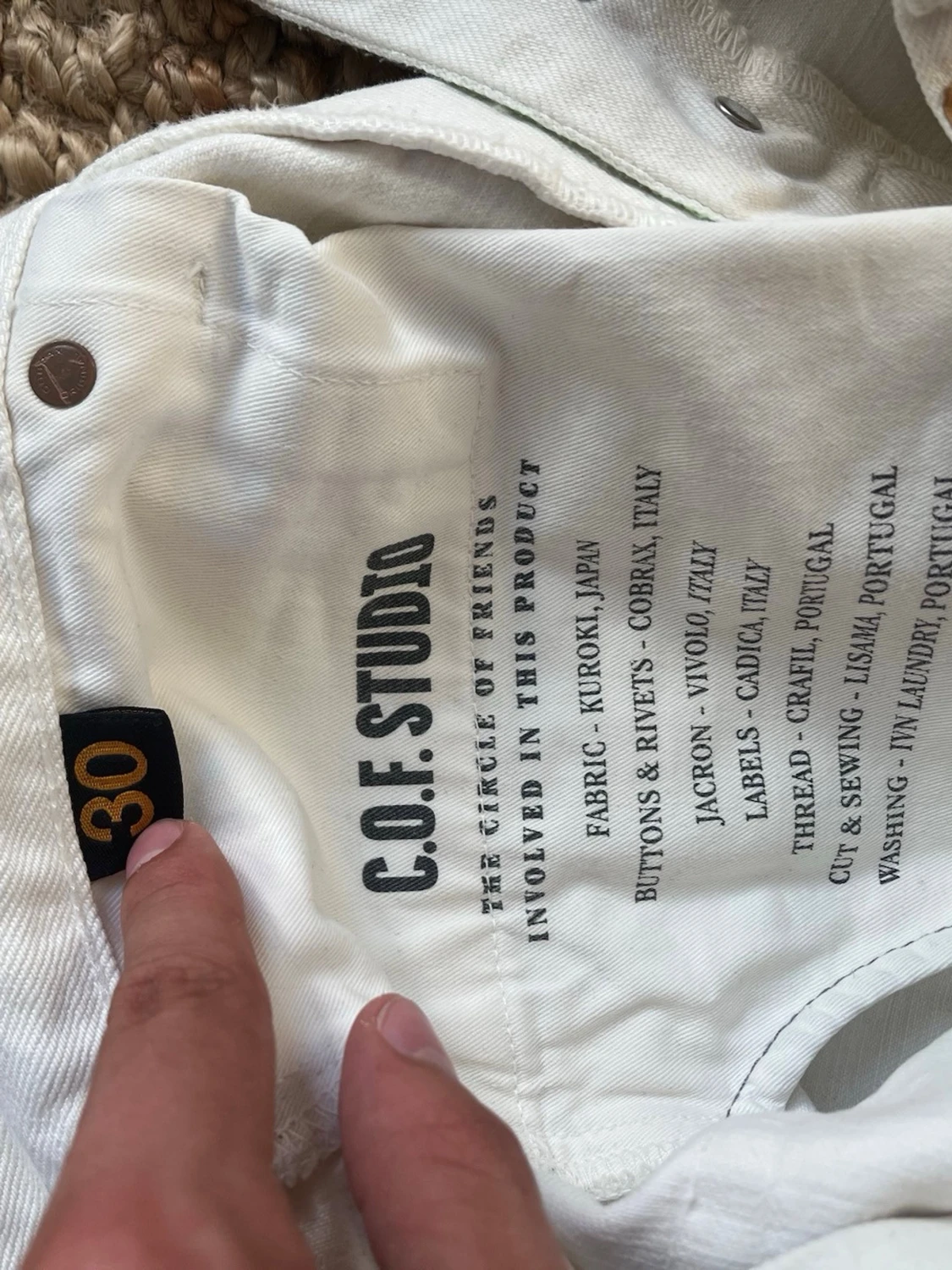 Vita raka jeans från Carlslund - 3