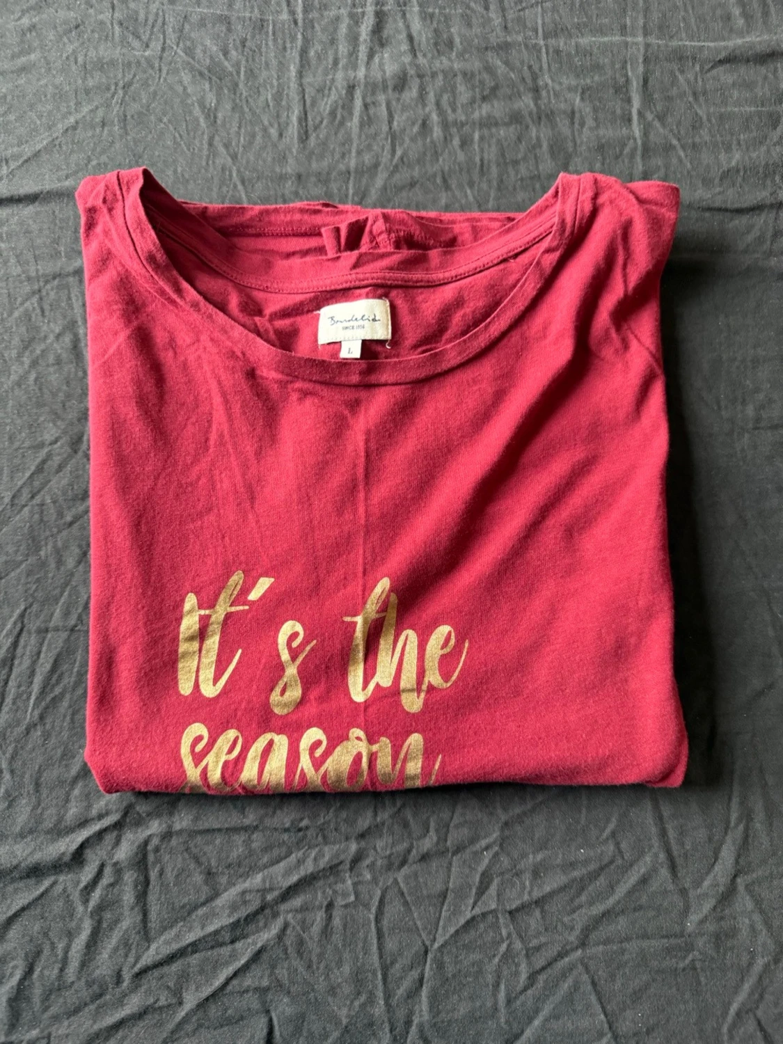 Vinröd pyjamastopp med Bandeld - 2