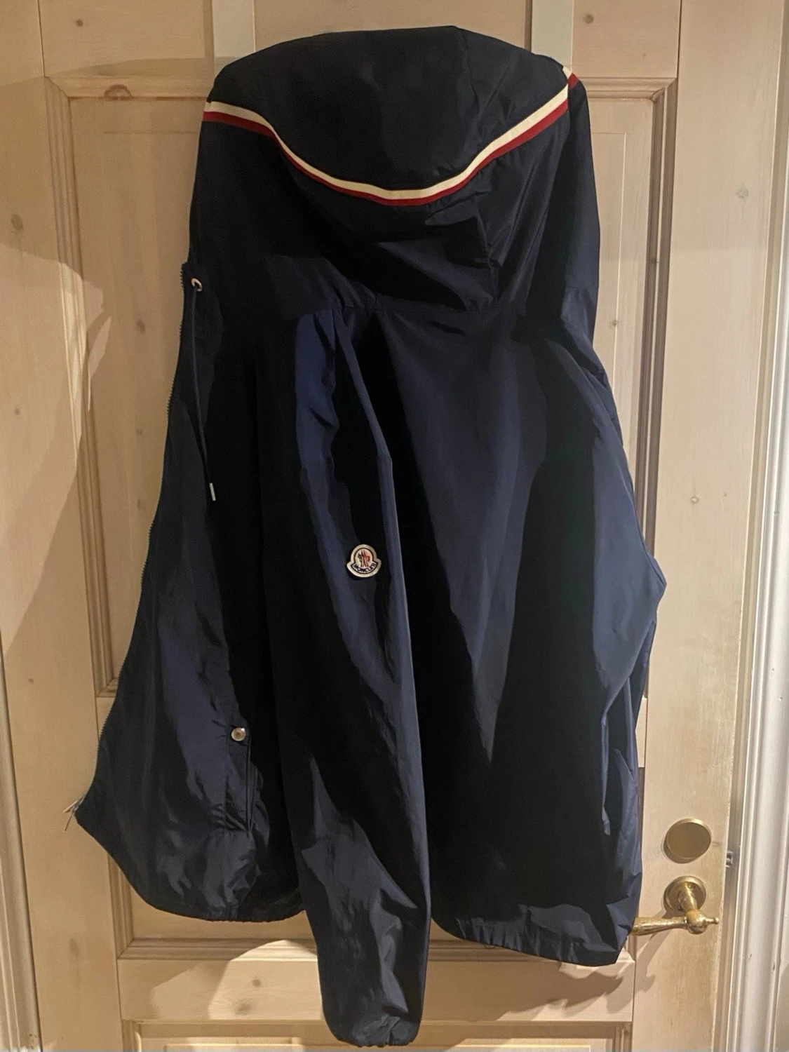 Marinblå Moncler vindjacka med huva - 2